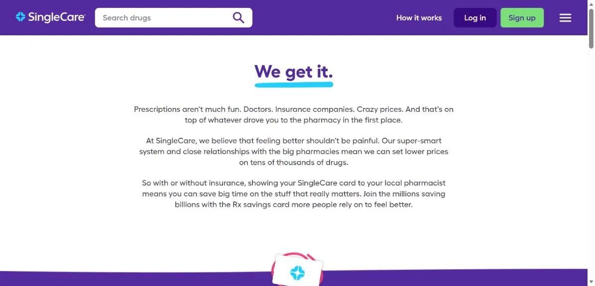 SingleCare · Website screenshot