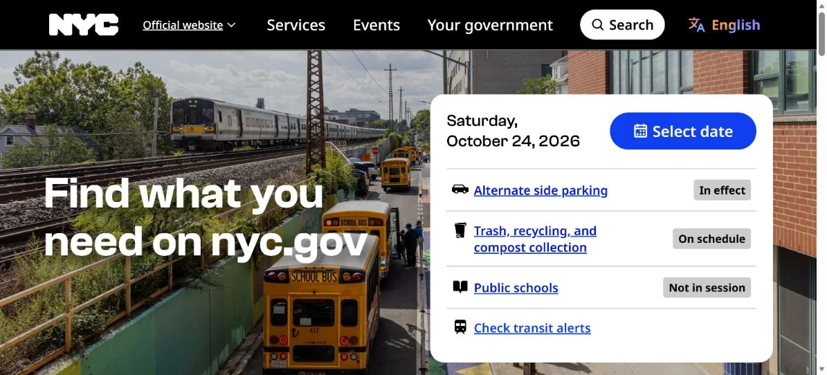 New York City · Website screenshot