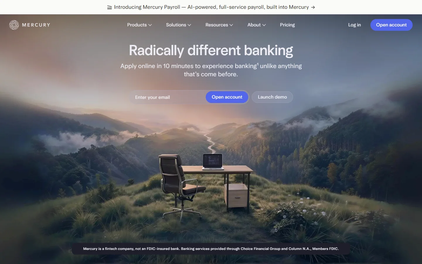 Mercury · Website screenshot