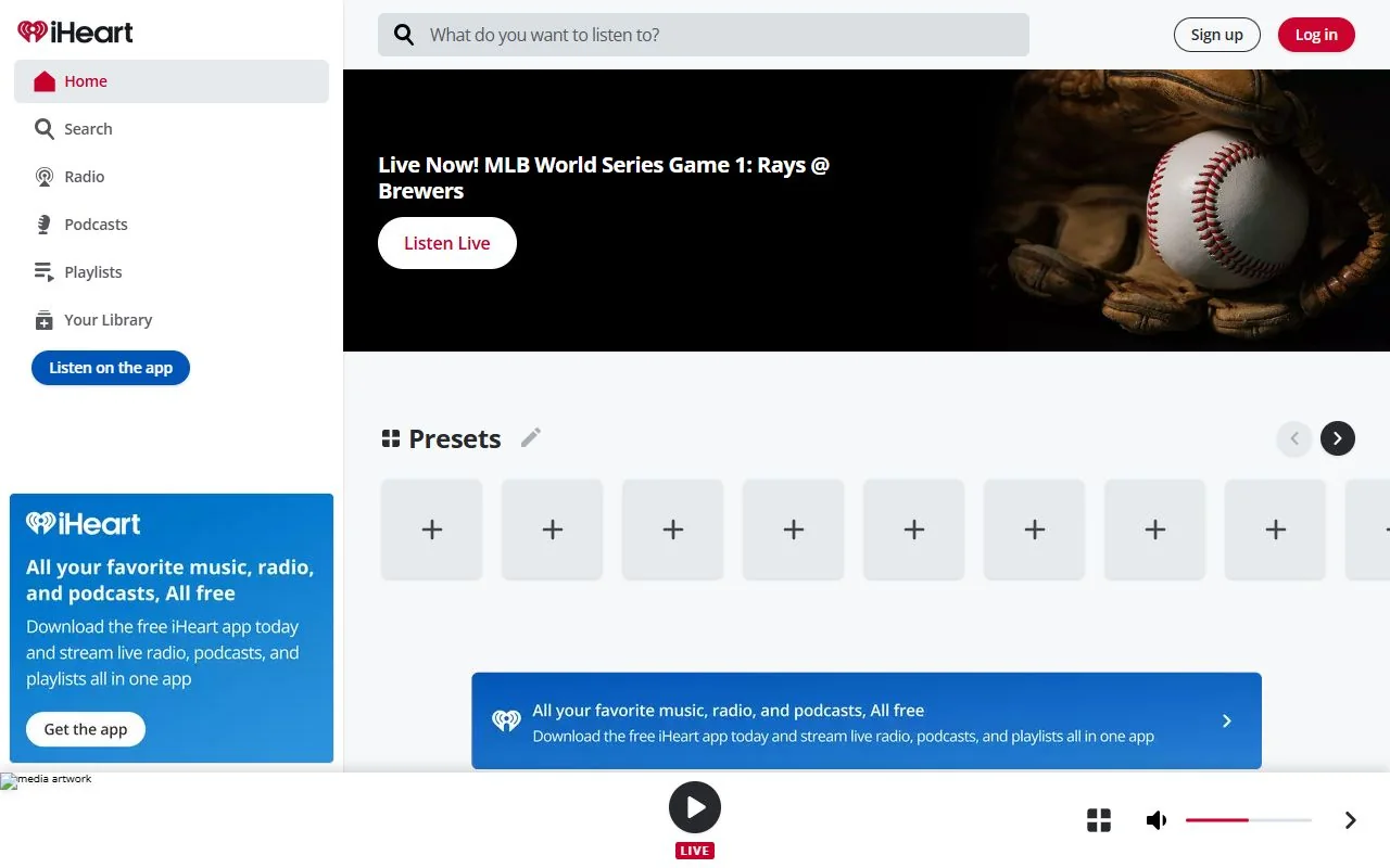 iHeart · Website screenshot