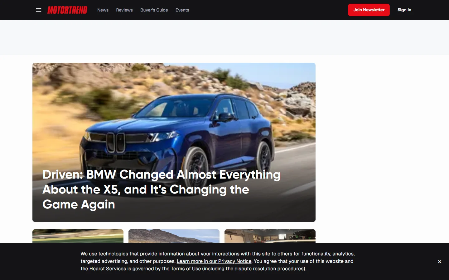 MotorTrend · Website screenshot