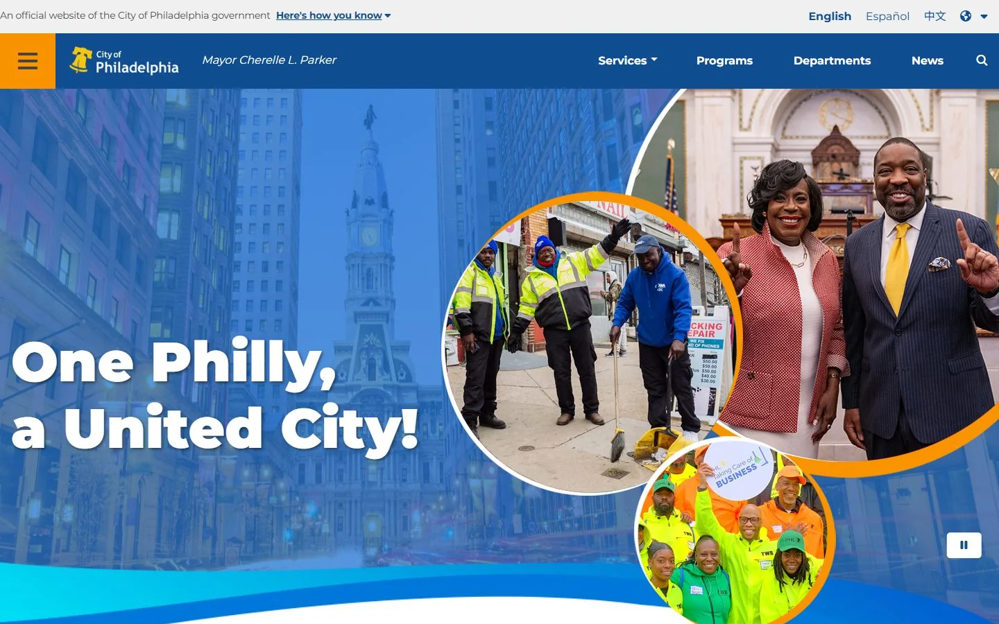 Philadelphia · Website screenshot