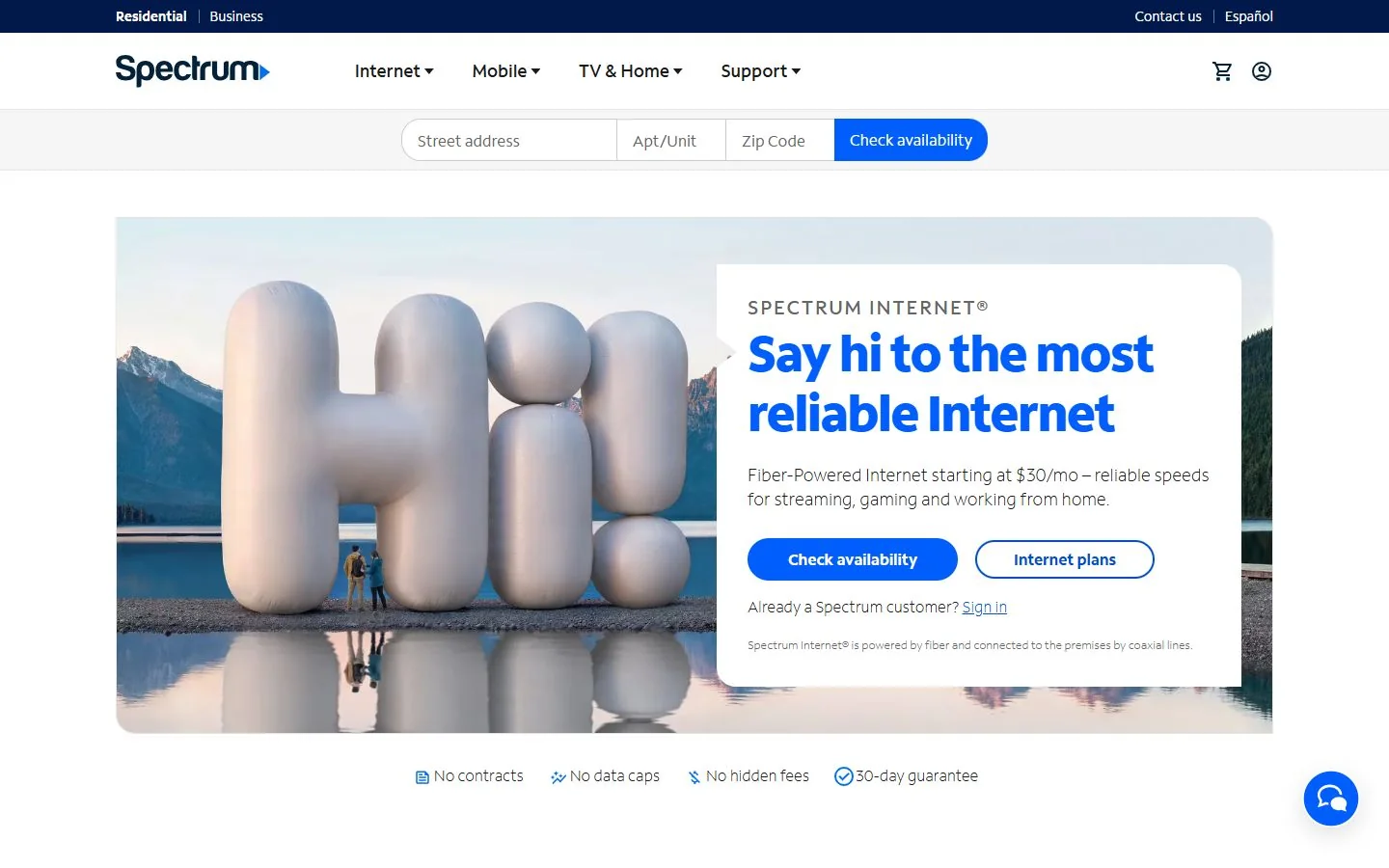 Spectrum · Website screenshot