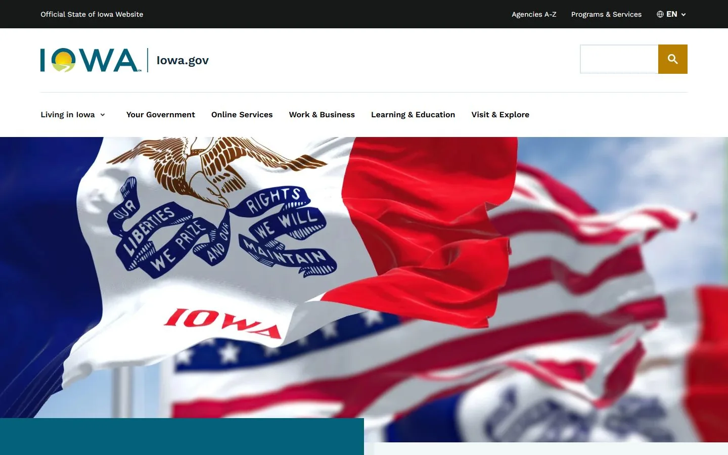 Iowa · Website screenshot