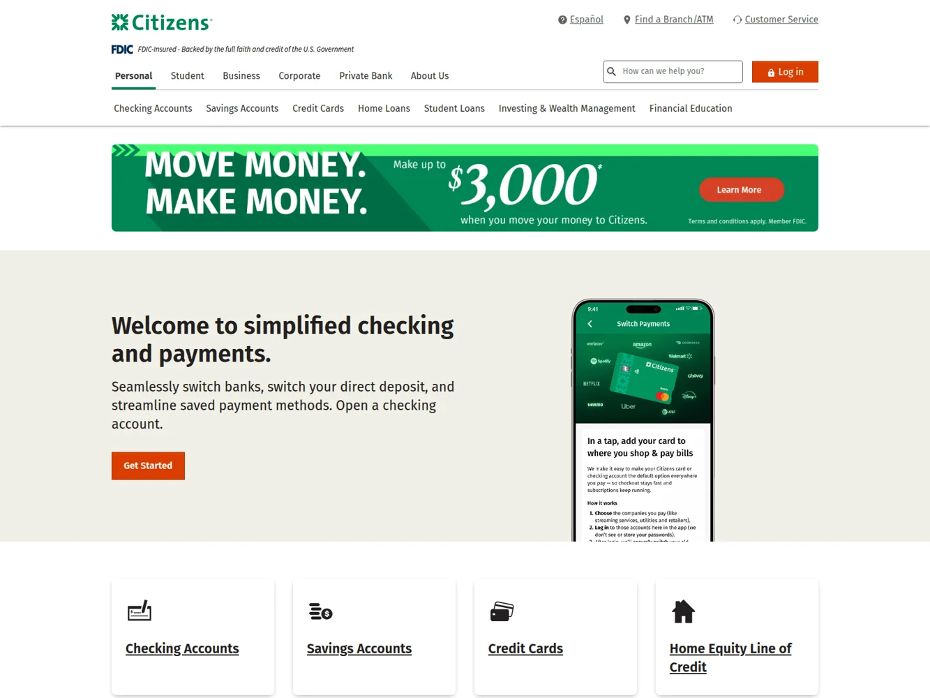 Citizens · Website screenshot