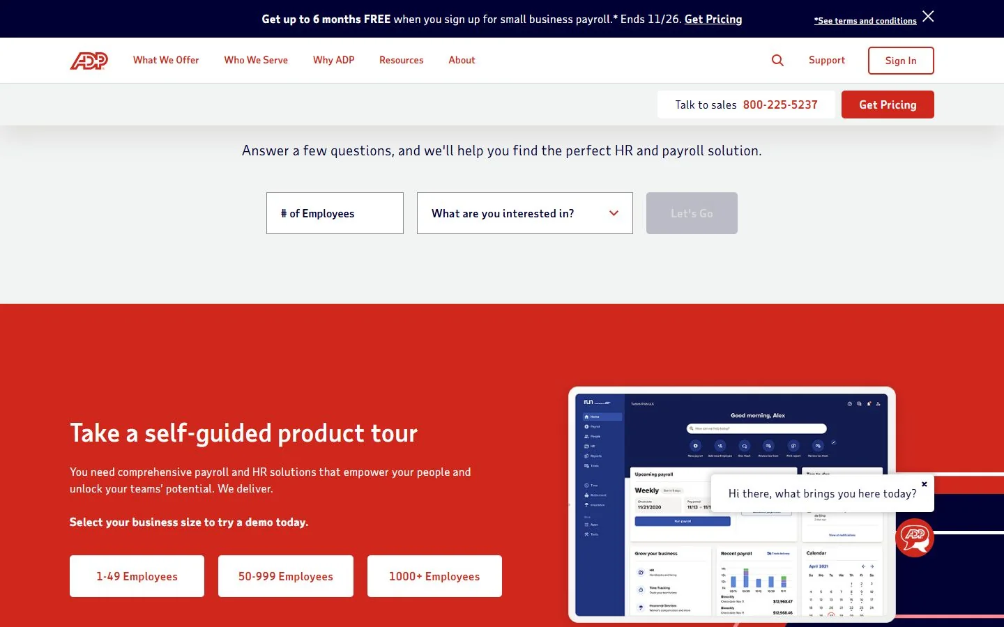 ADP · Website screenshot