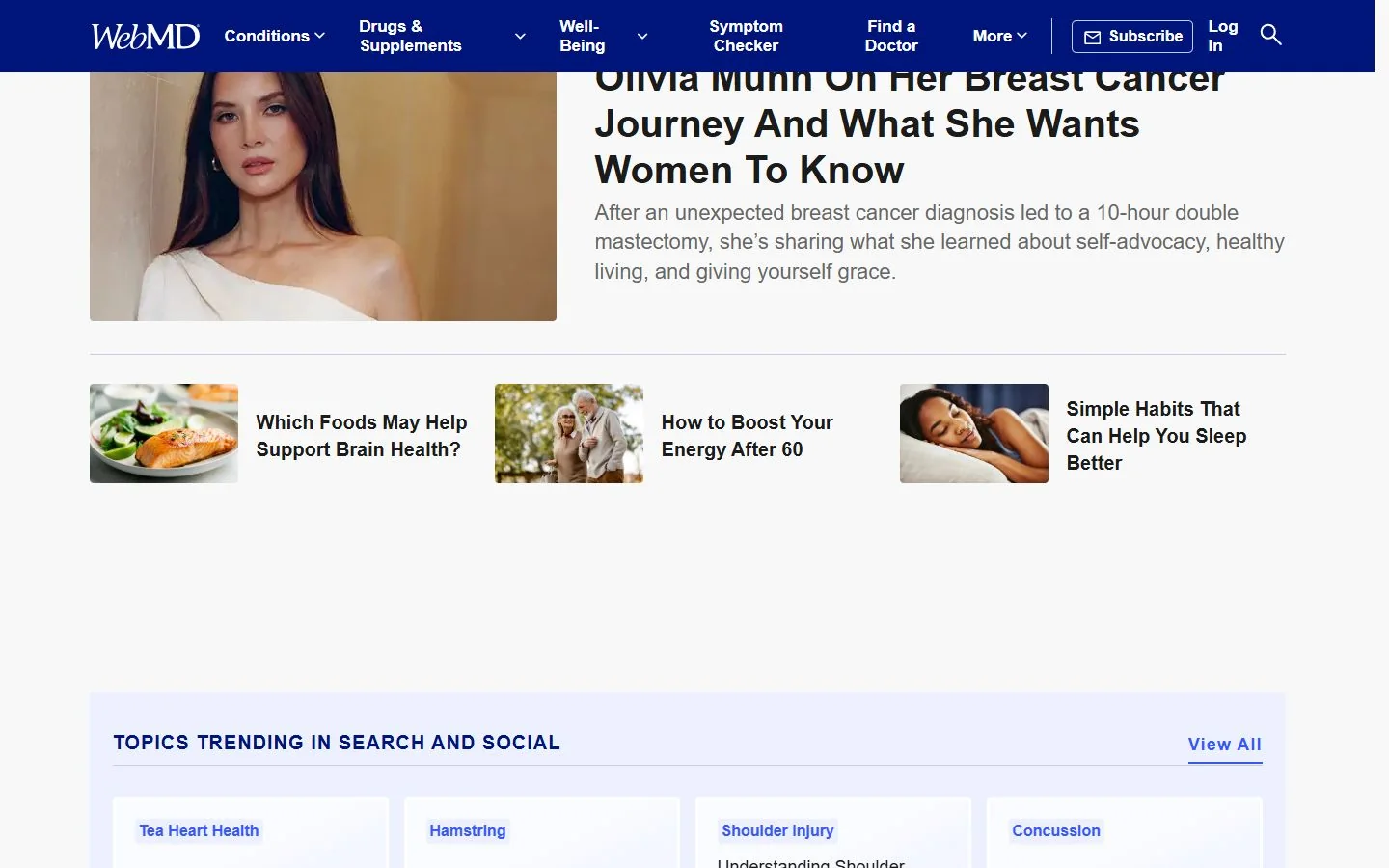 WebMD · Website screenshot