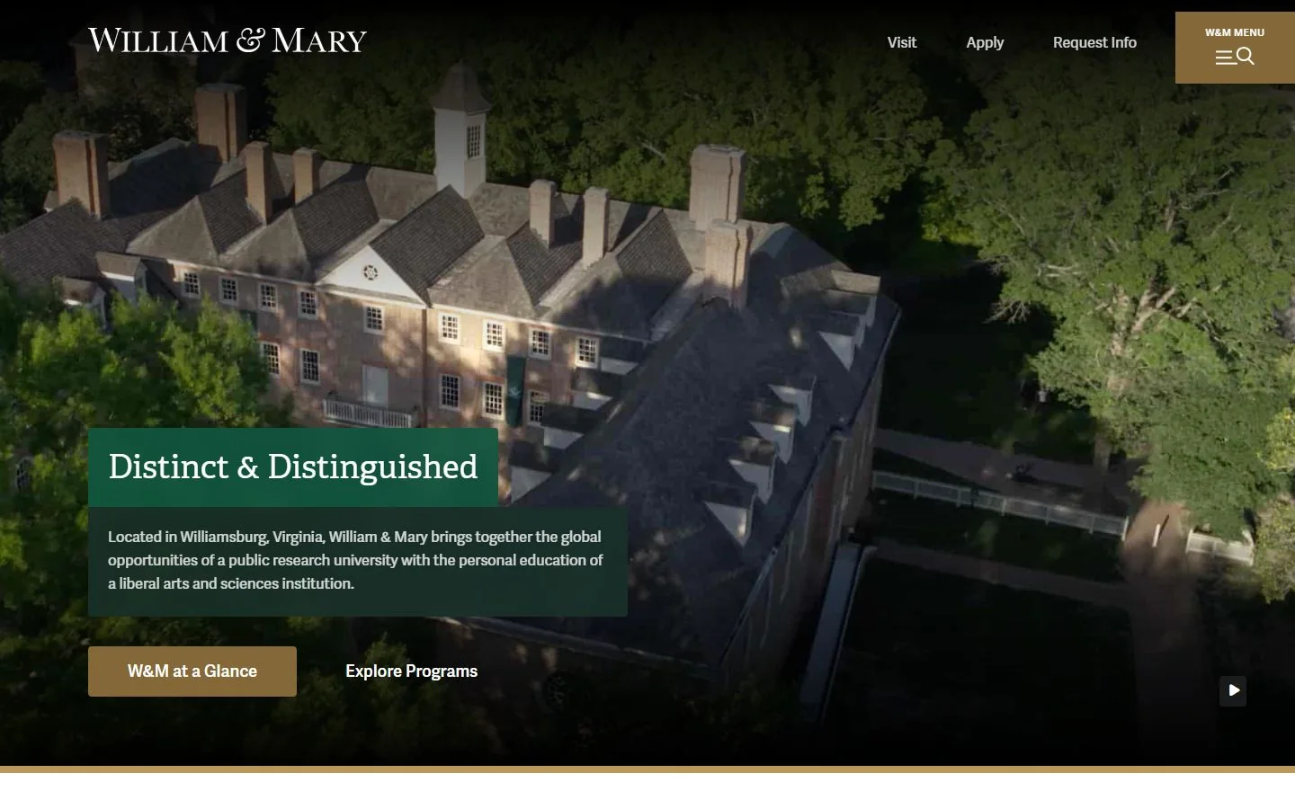 William & Mary · Official website