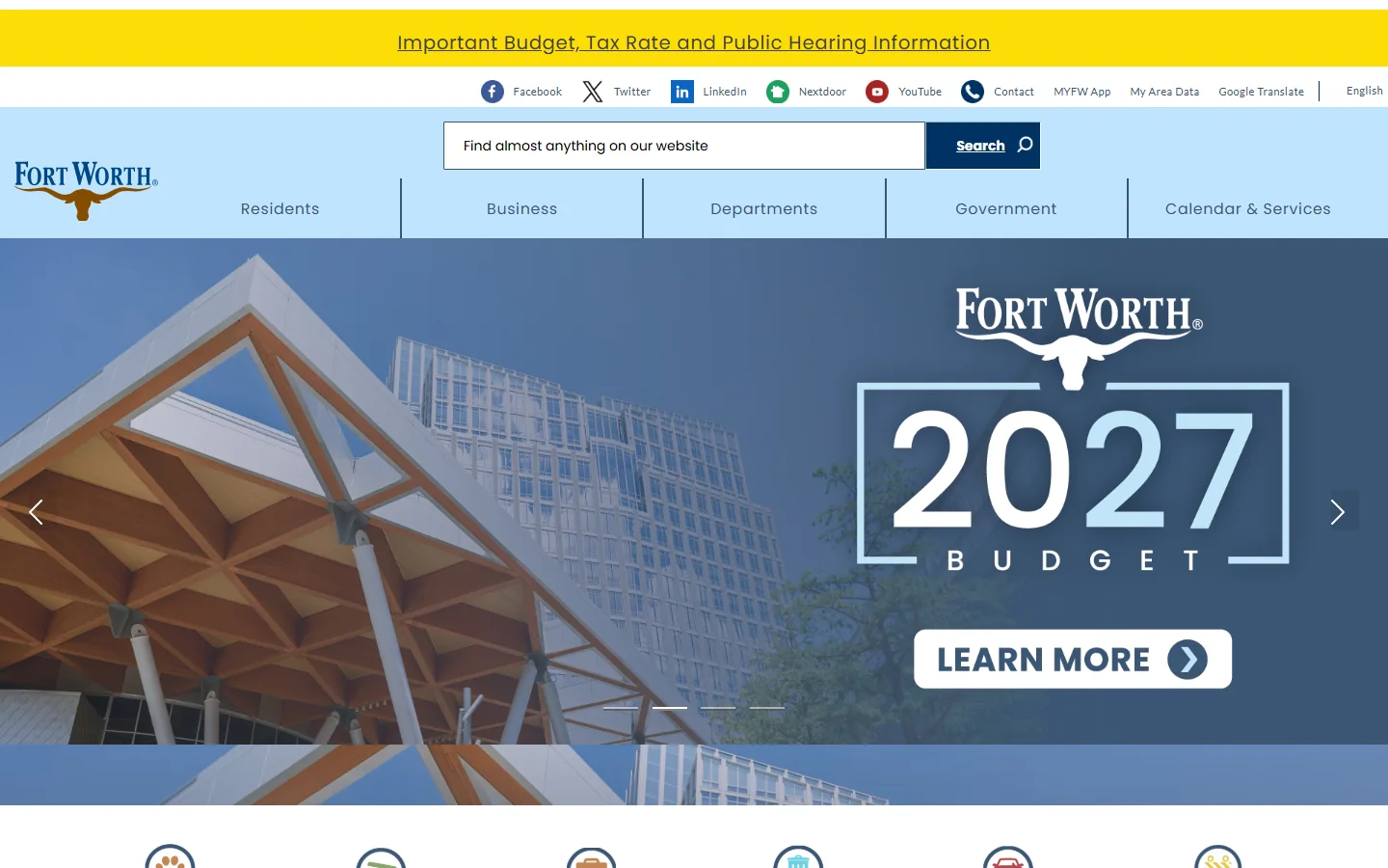 Fort Worth · Website screenshot