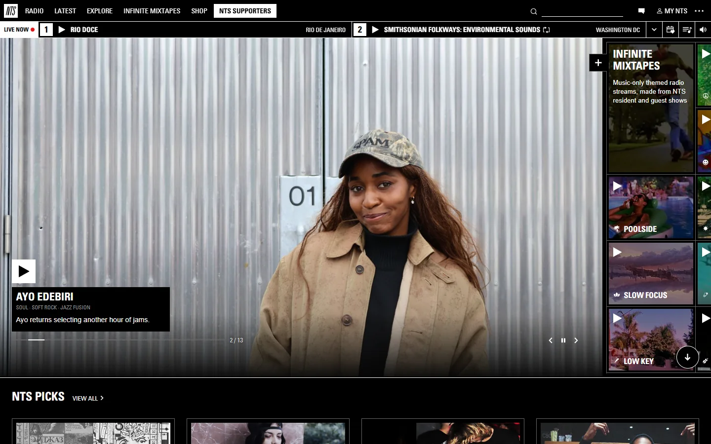 NTS · Website screenshot