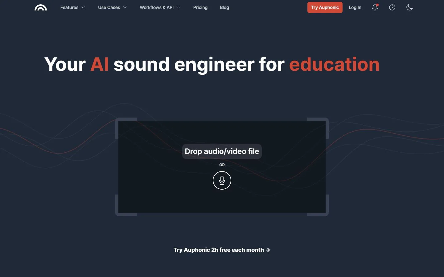Auphonic · Website screenshot