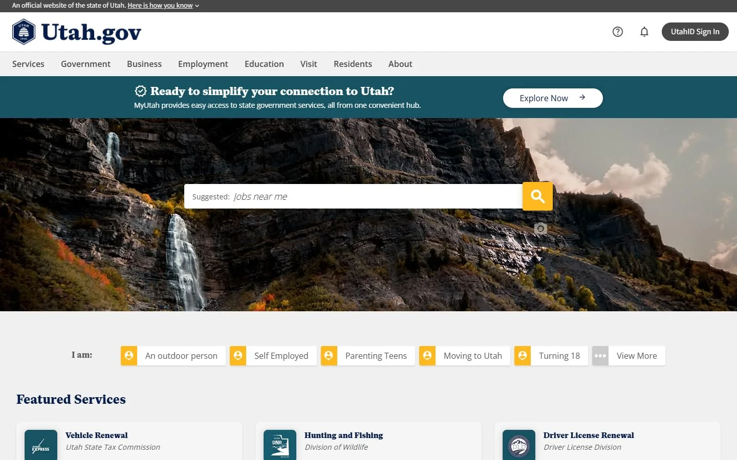 Utah · Website screenshot