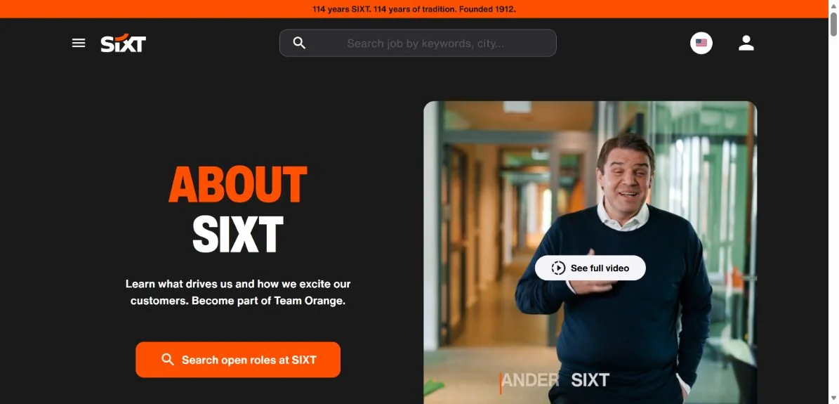 SIXT · Website screenshot
