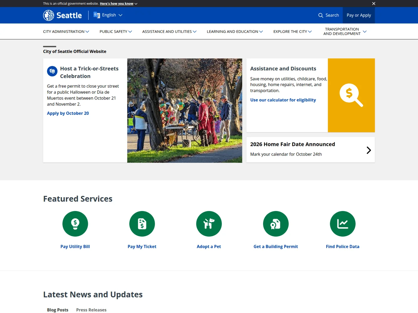 Seattle · Website screenshot