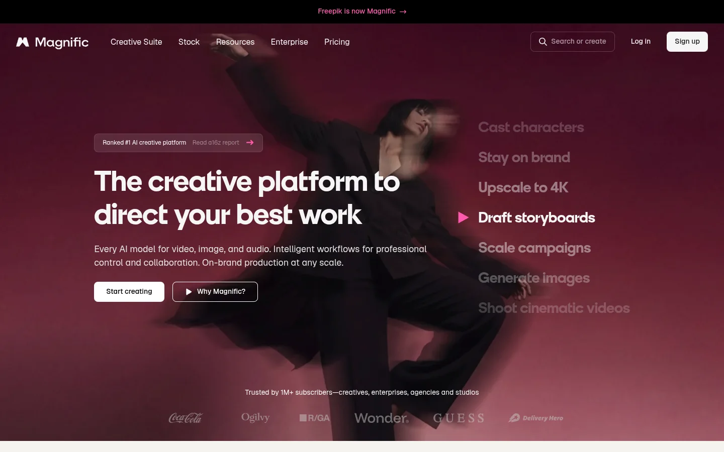 Magnific · Website screenshot