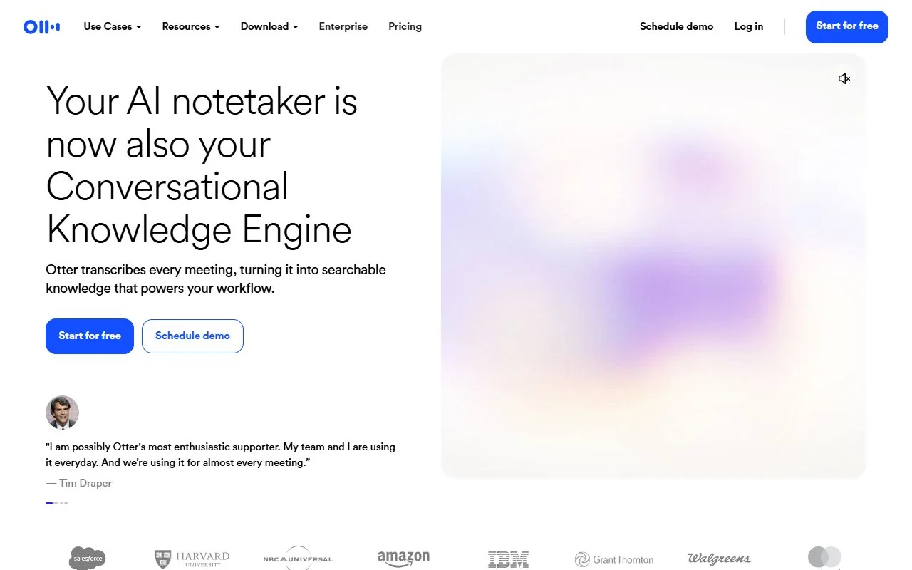 Otter.ai · Website screenshot