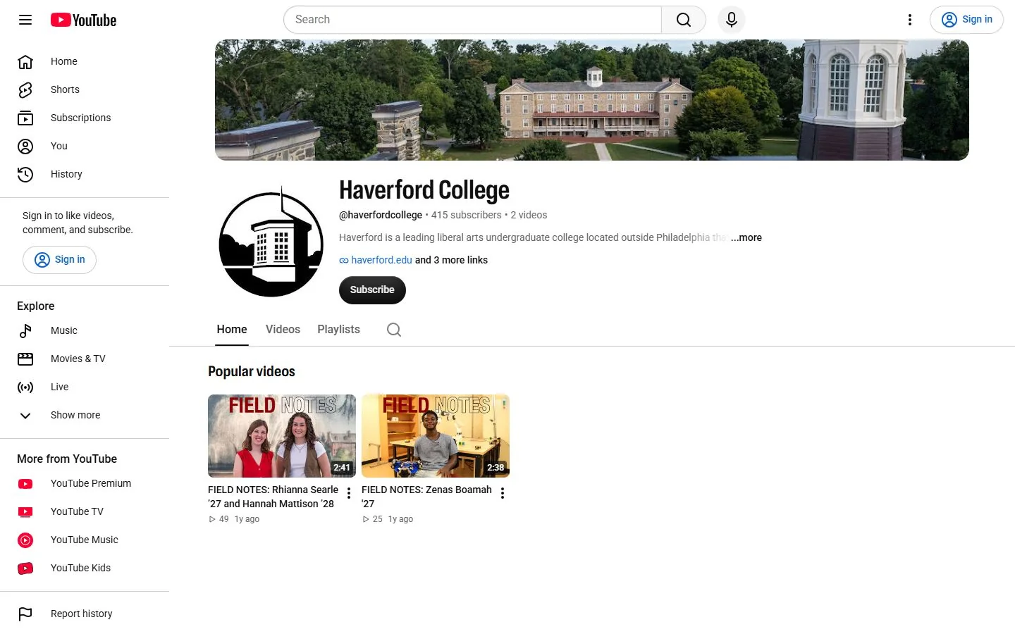 Haverford College · Official college channel