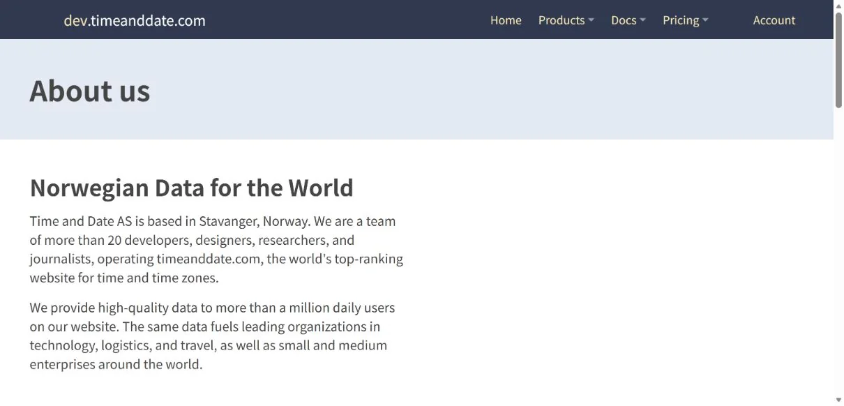 Time and Date · Official company page