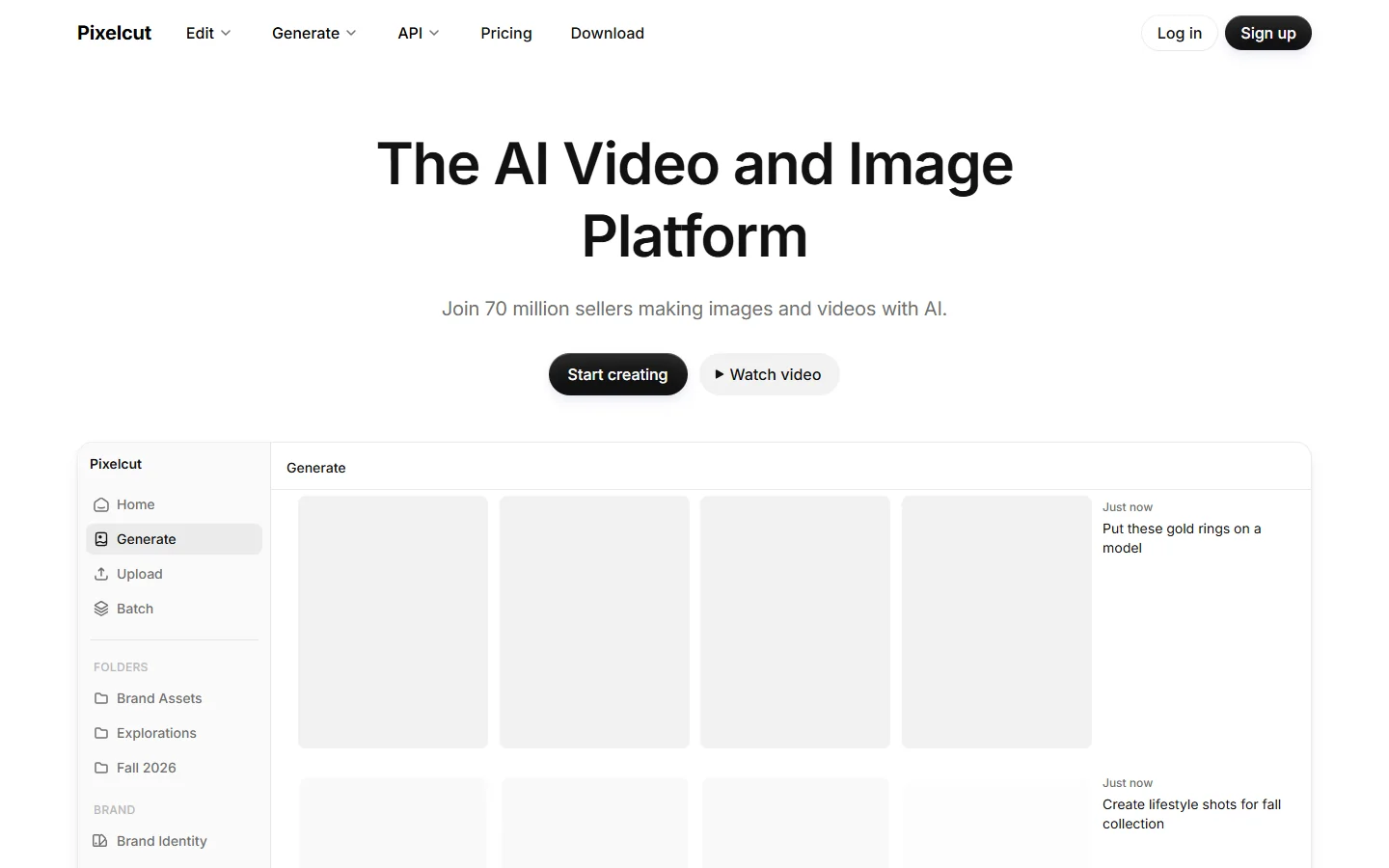 Pixelcut · Website screenshot