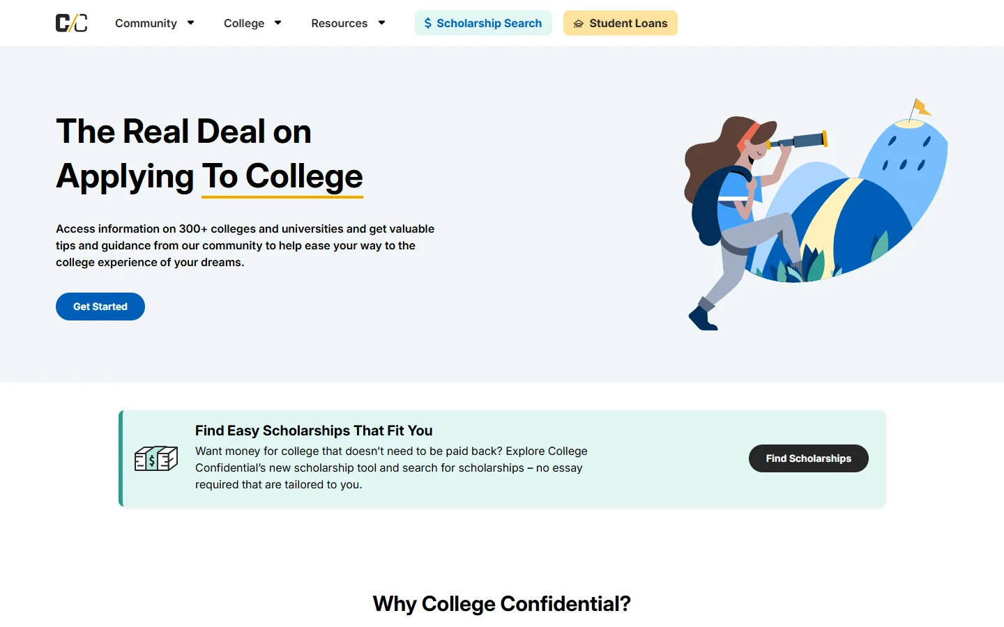 College Confidential · Website screenshot