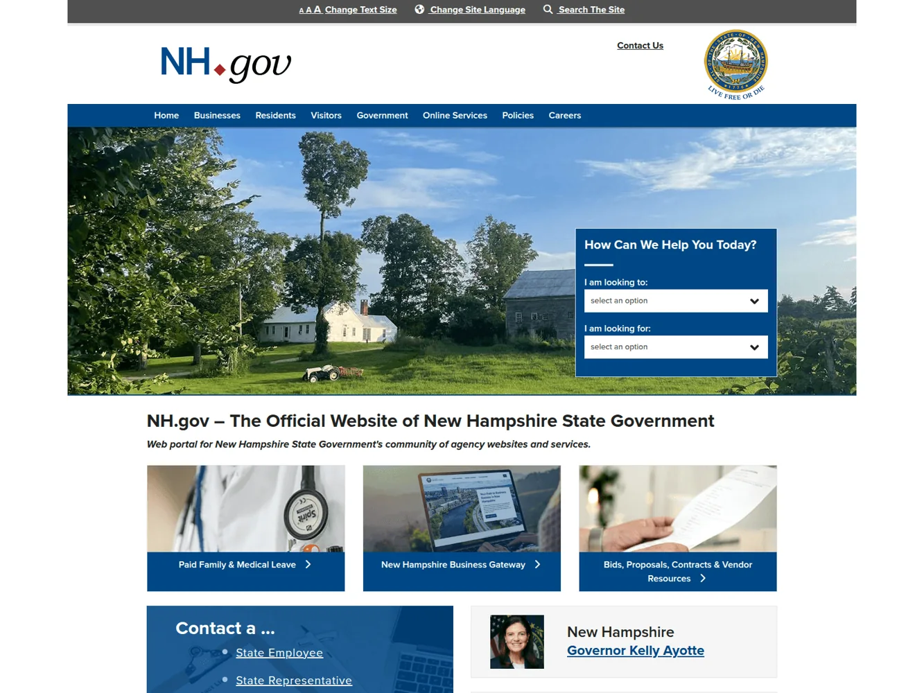 New Hampshire · Website screenshot