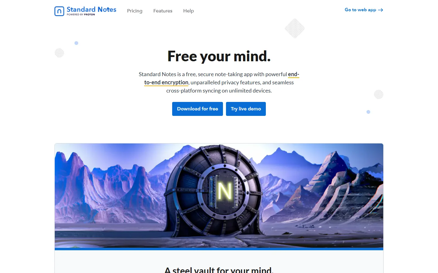 Standard Notes · Website screenshot