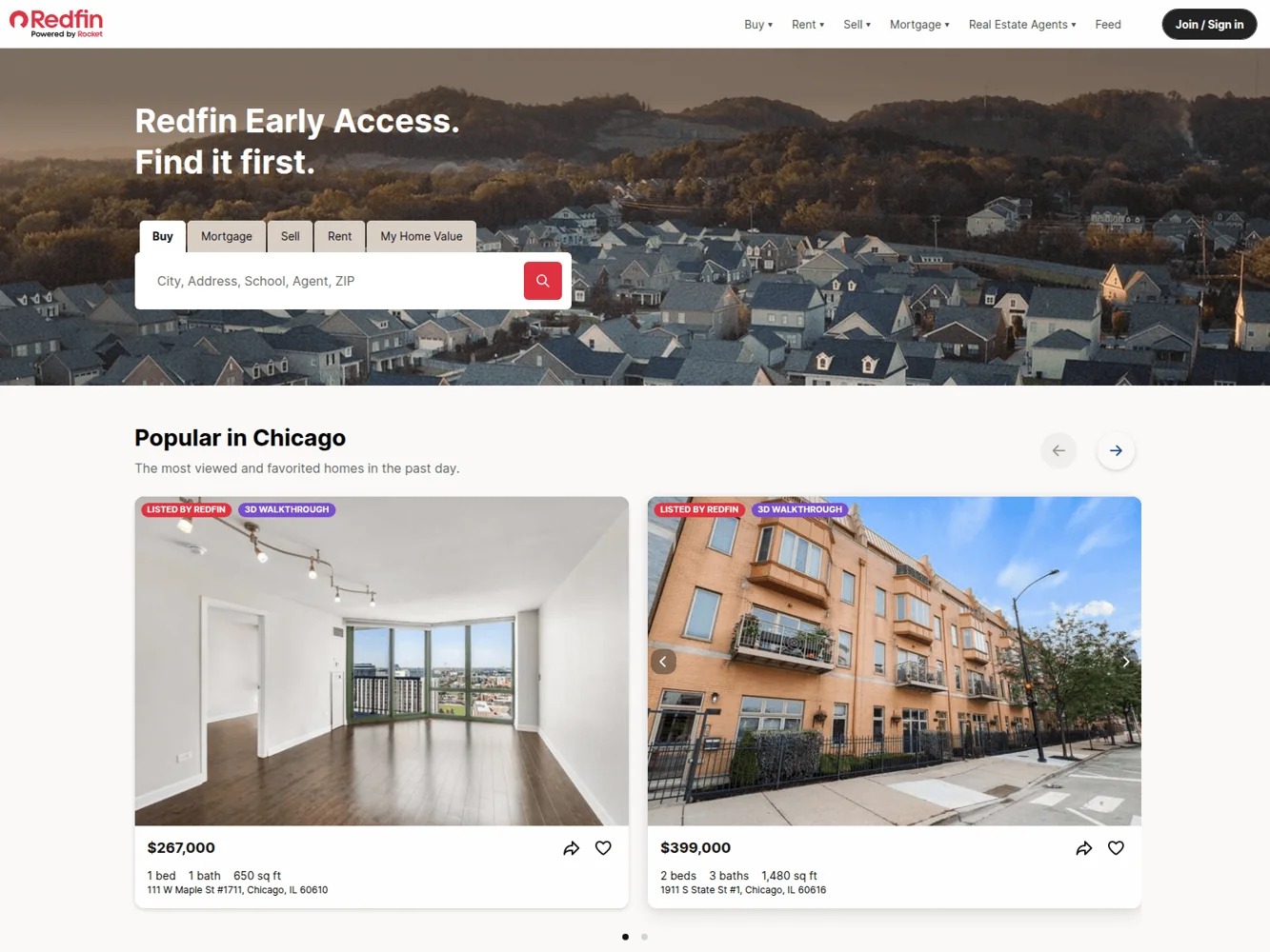 Redfin · Website screenshot