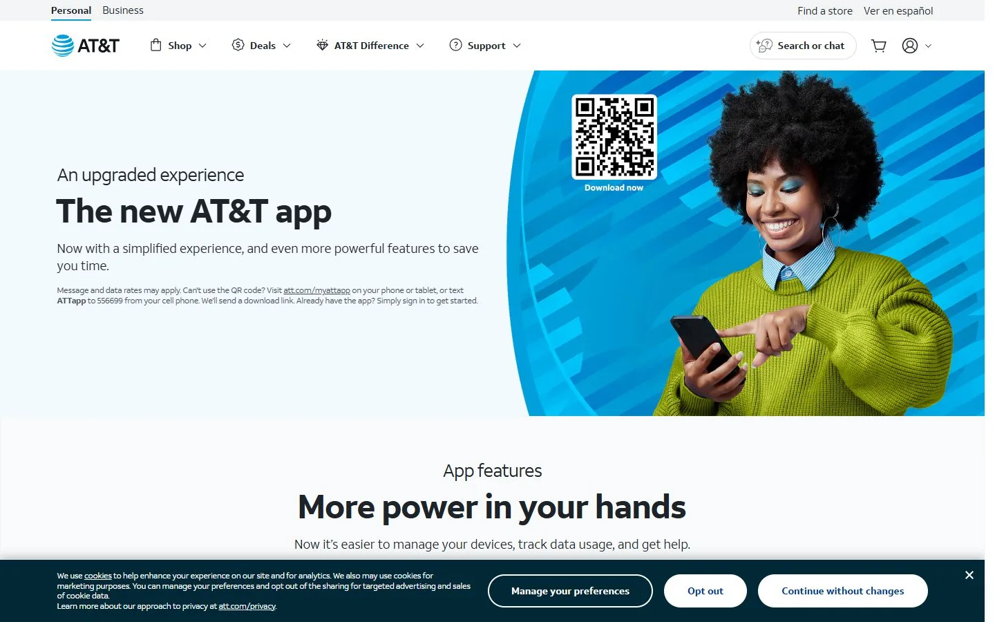 AT&T · Website screenshot