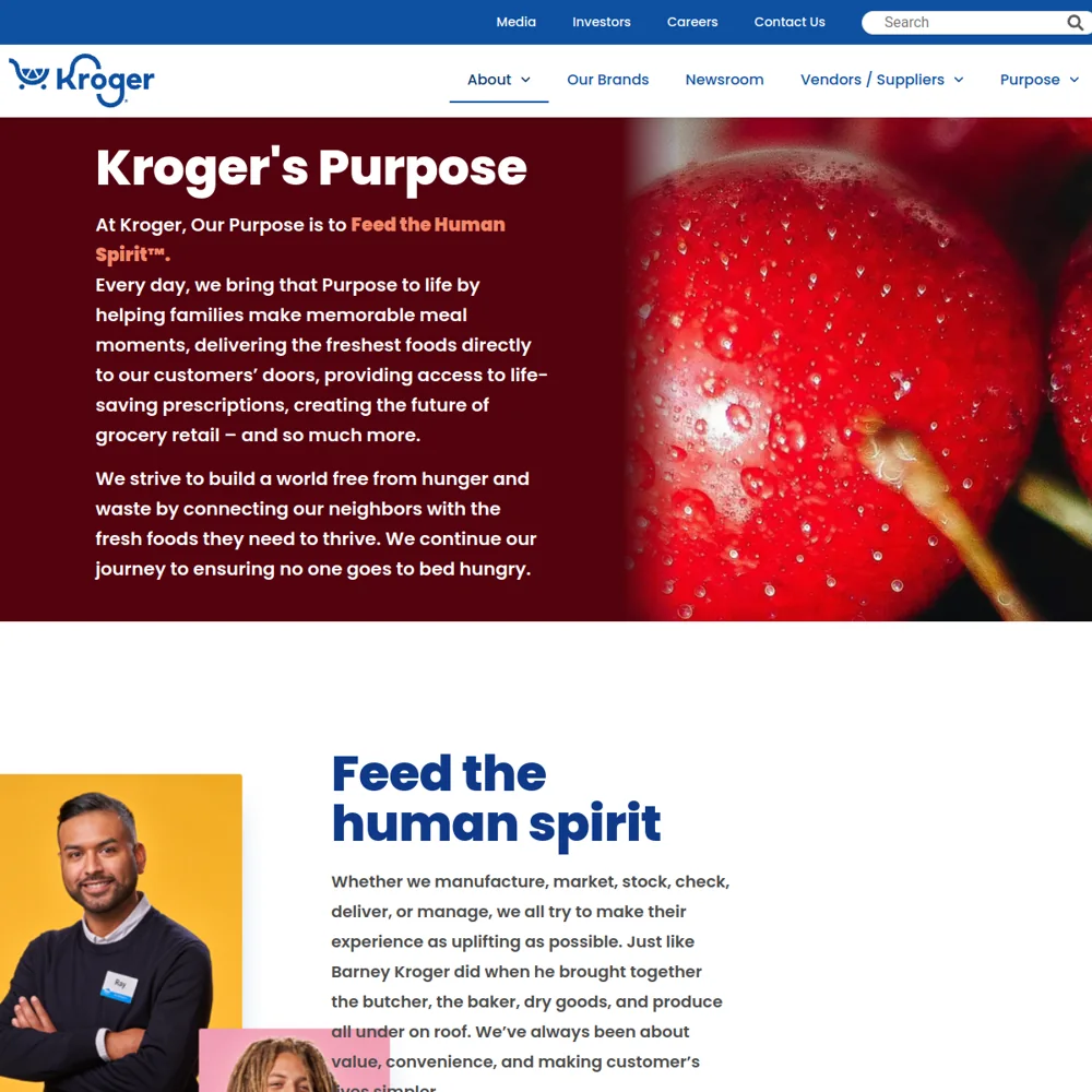 Kroger · Website screenshot