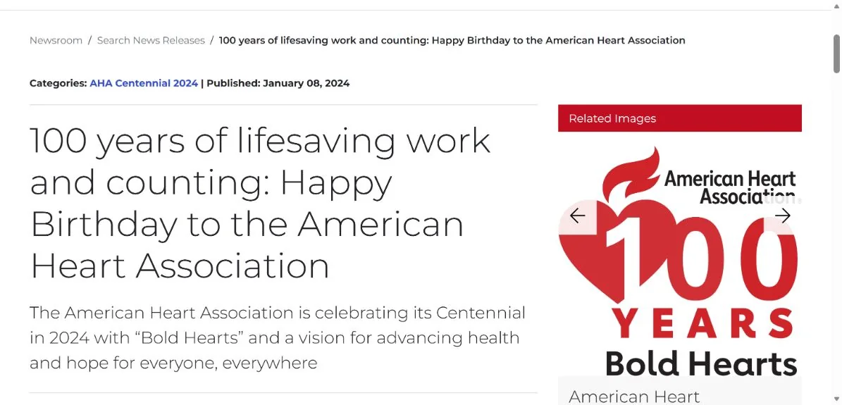 American Heart Association · Official association article (2024)