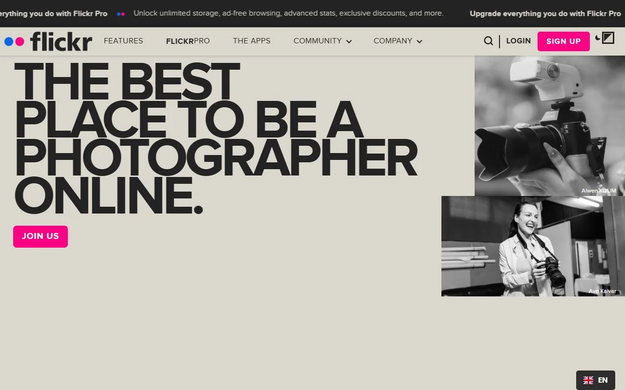 Flickr · Website screenshot
