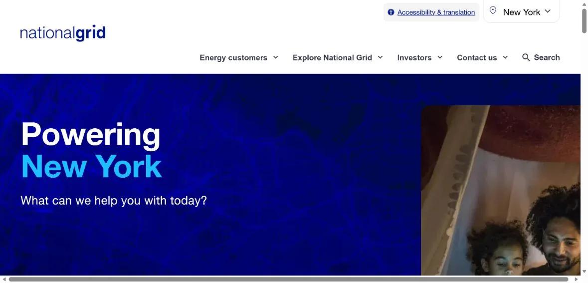 National Grid US · Website screenshot