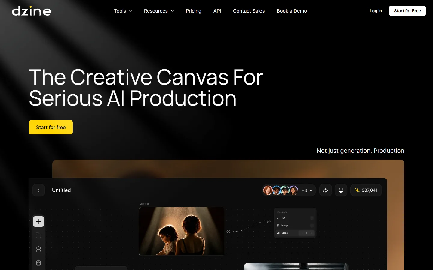 Dzine · Website screenshot