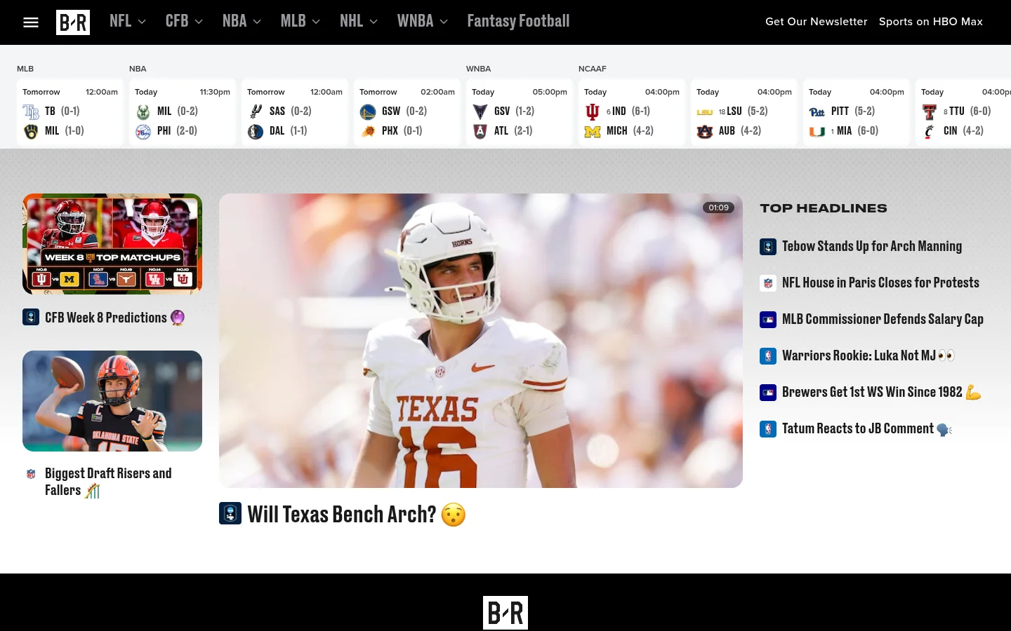 Bleacher Report · Website screenshot