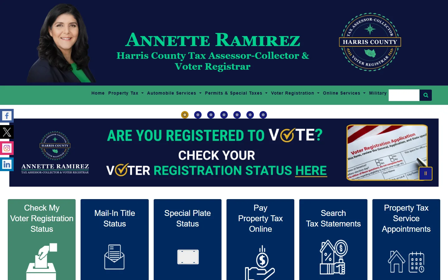 Harris County Tax Office · Website screenshot