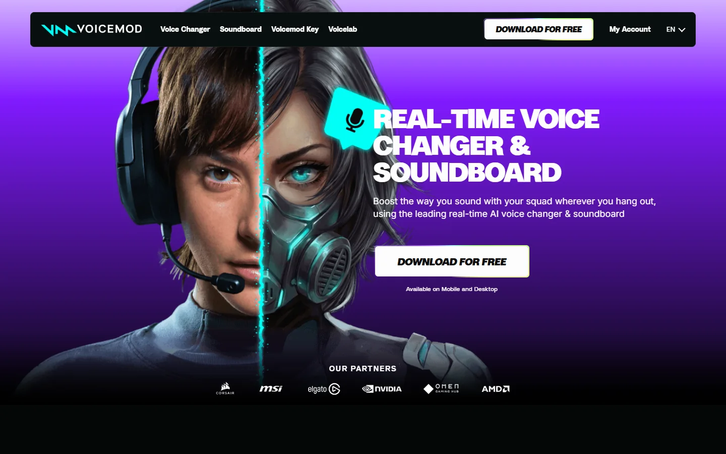Voicemod · Website screenshot