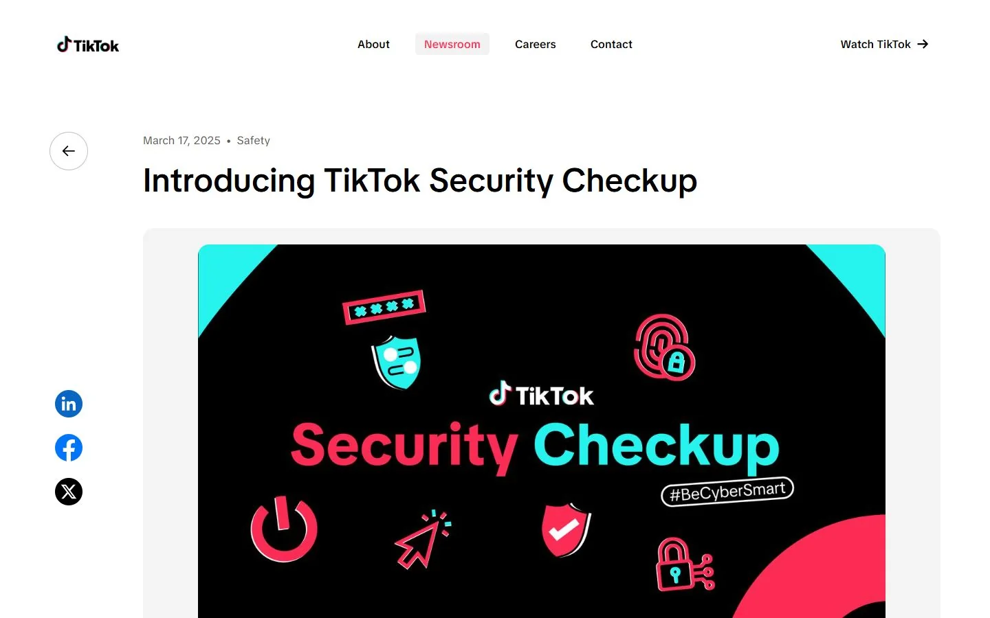 TikTok — Official website screenshot