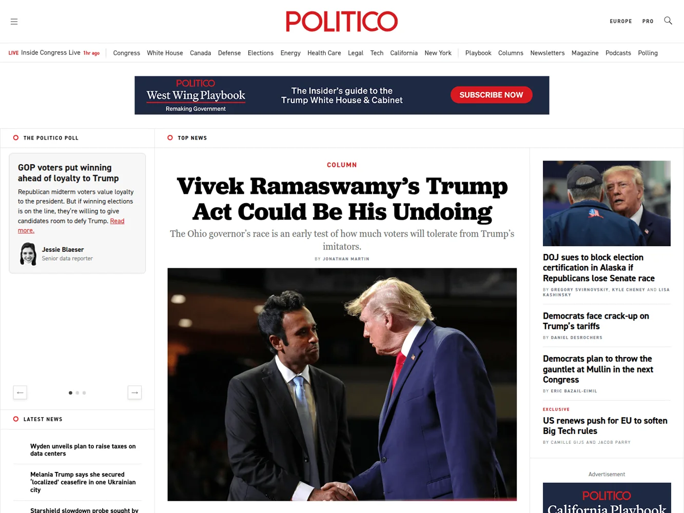 Politico · Website screenshot
