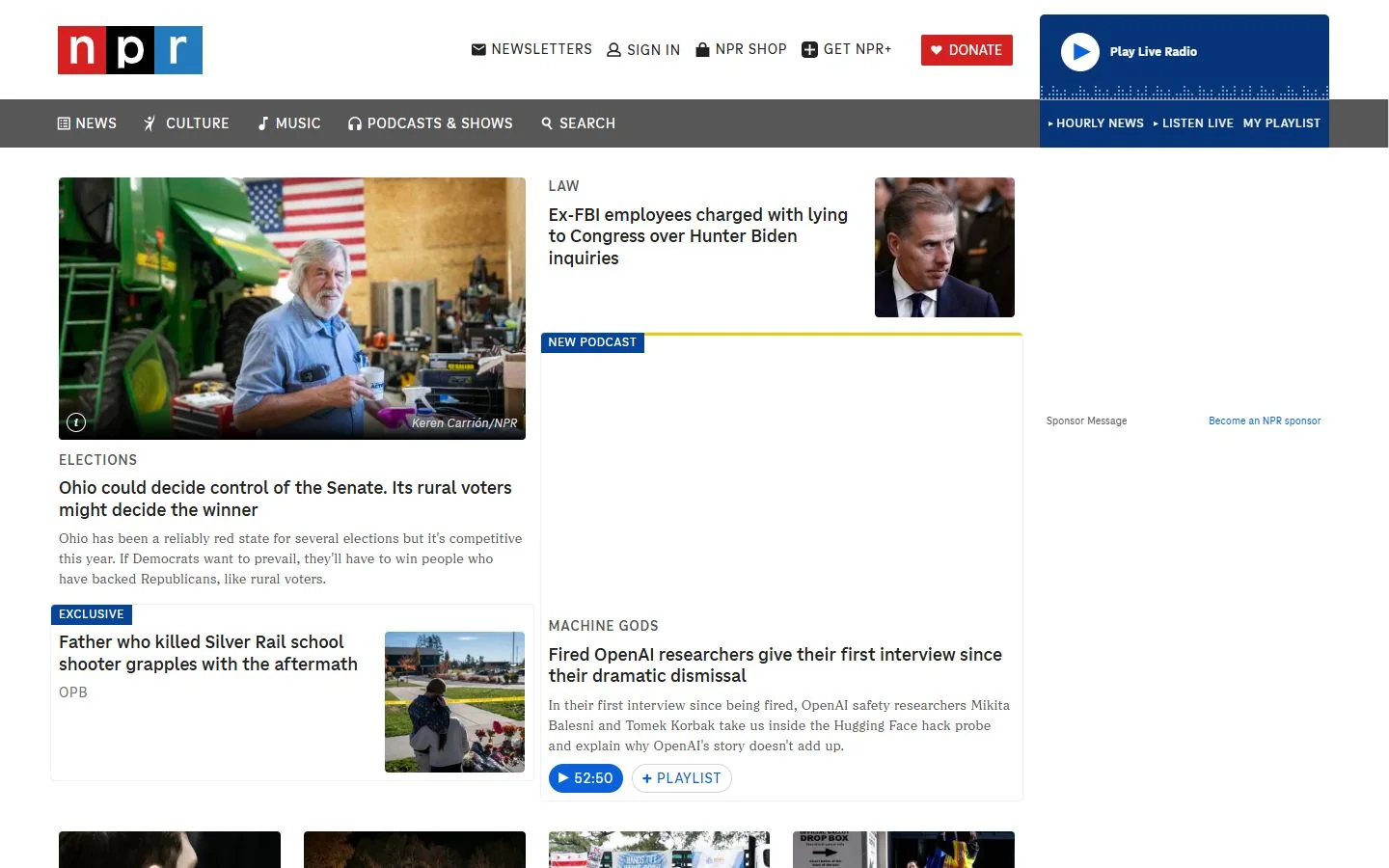NPR · Website screenshot