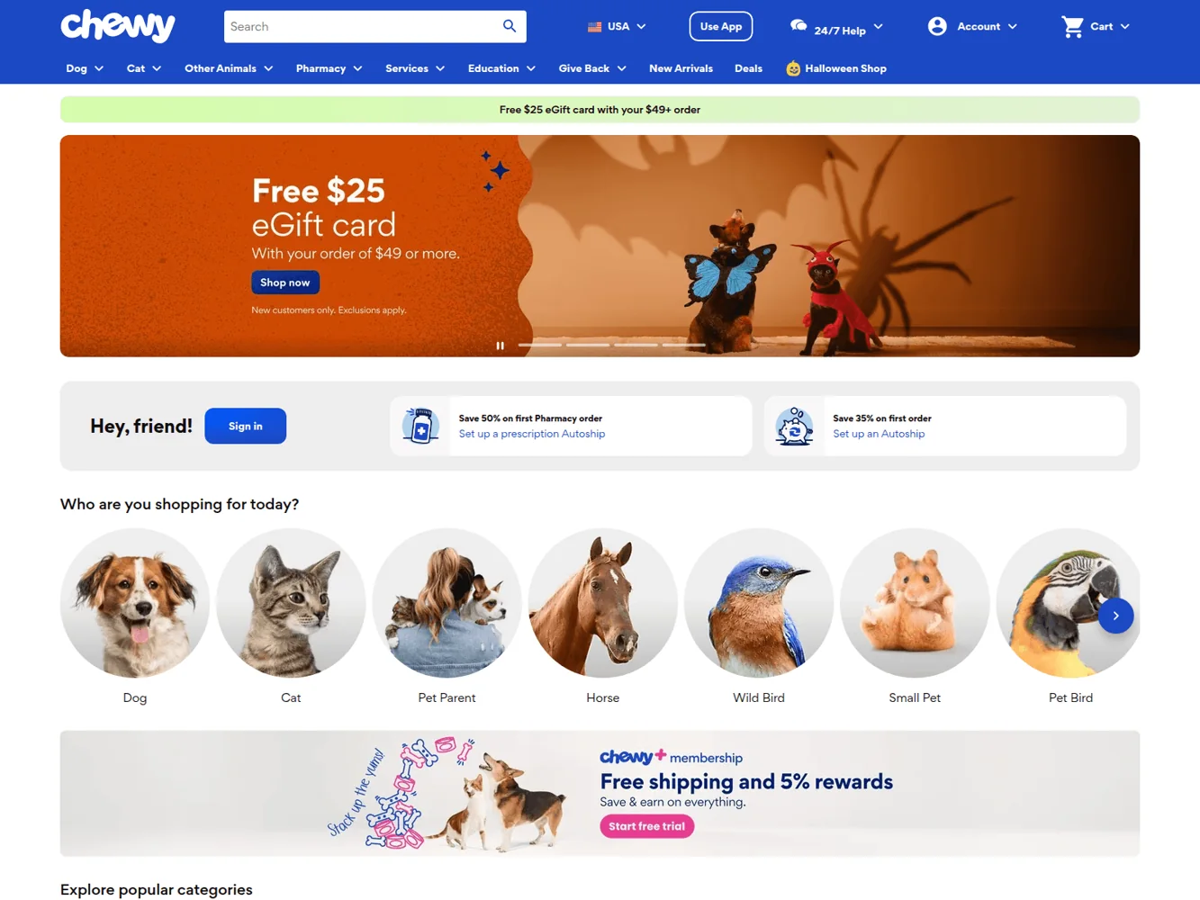 Chewy · Website screenshot
