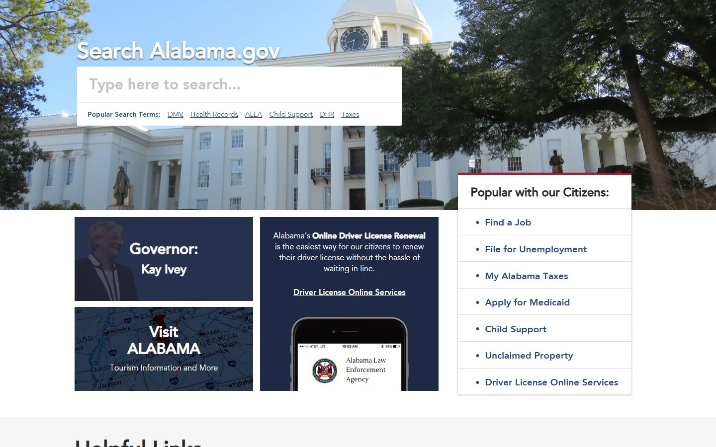 Alabama · Website screenshot