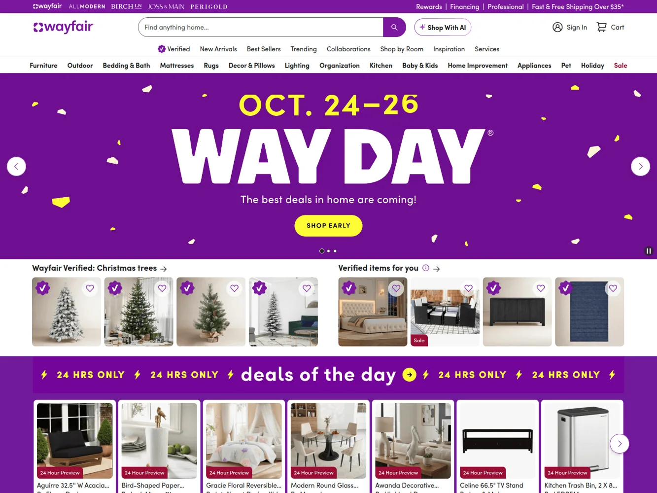 Wayfair · Website screenshot