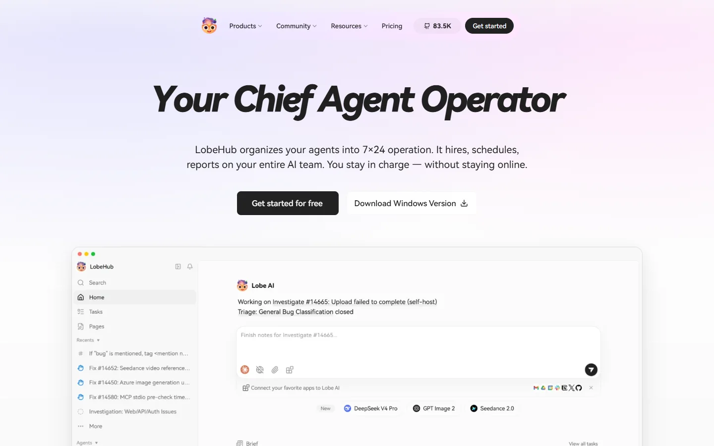 LobeChat · Website screenshot