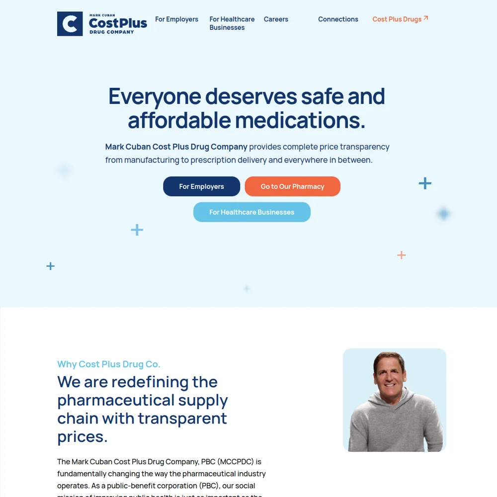 Cost Plus Drugs · Website screenshot