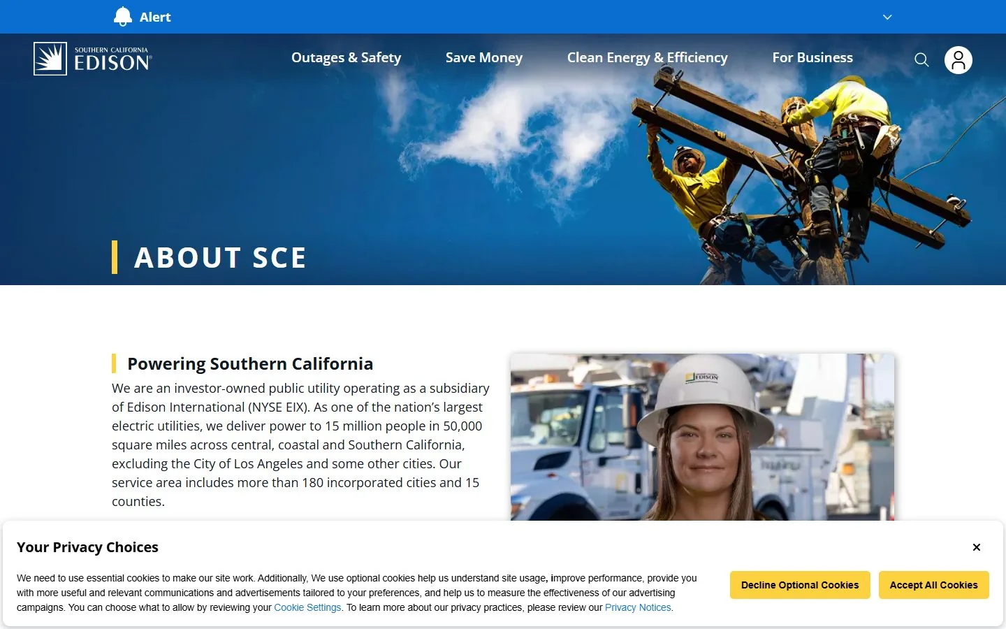 Southern California Edison · Website screenshot