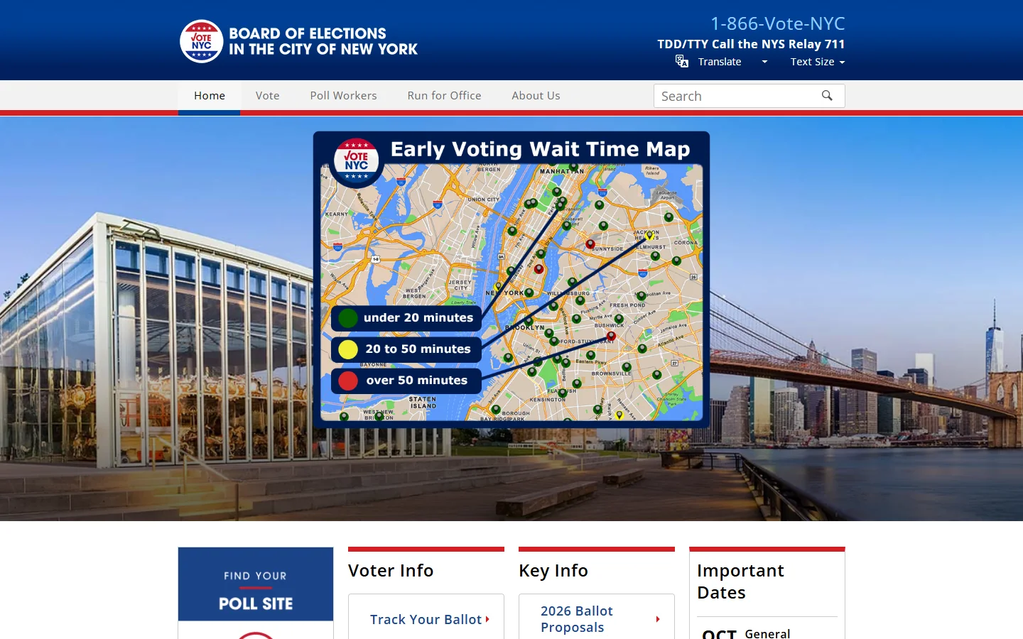 NYC Board of Elections · Website screenshot
