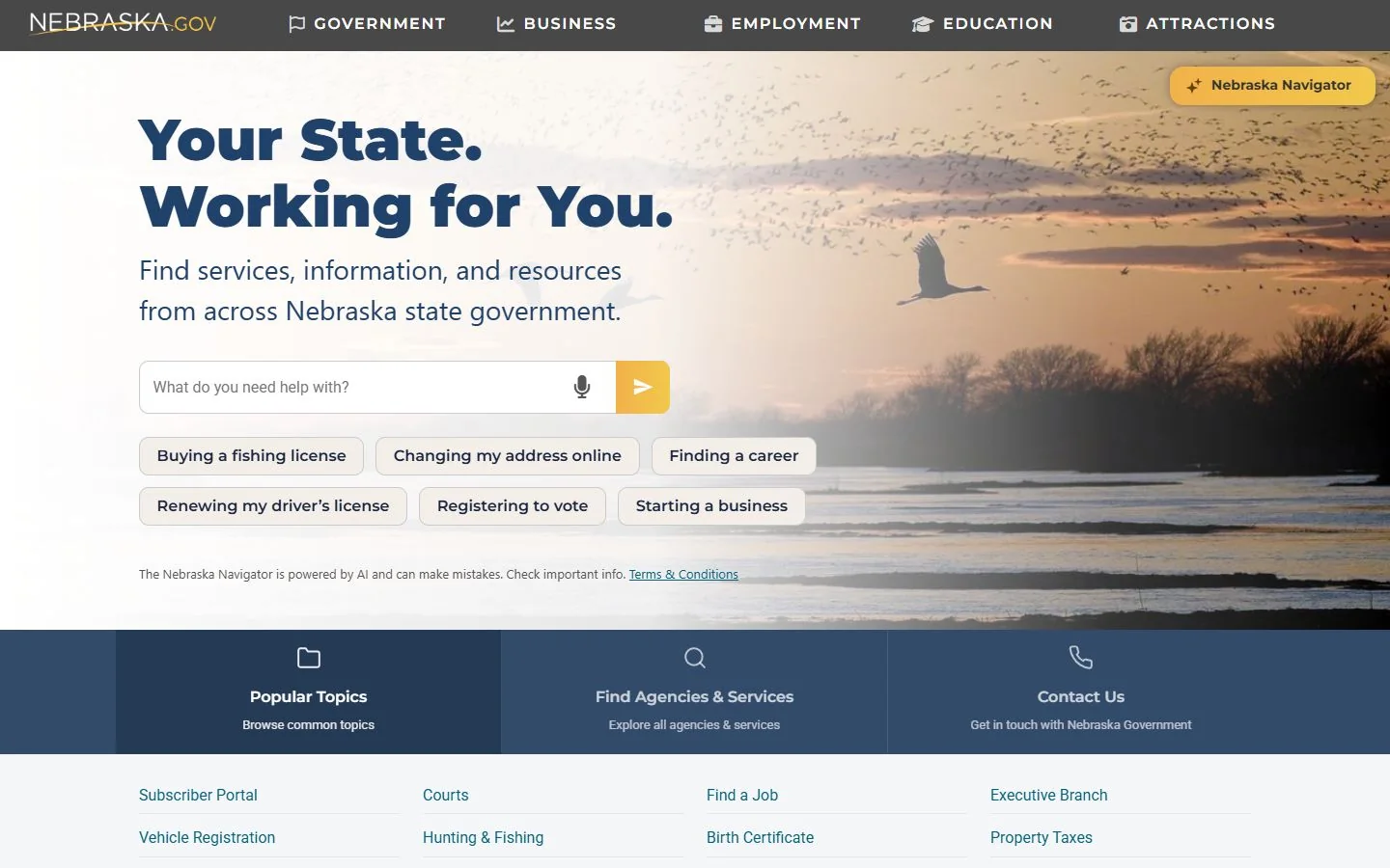 Nebraska · Website screenshot