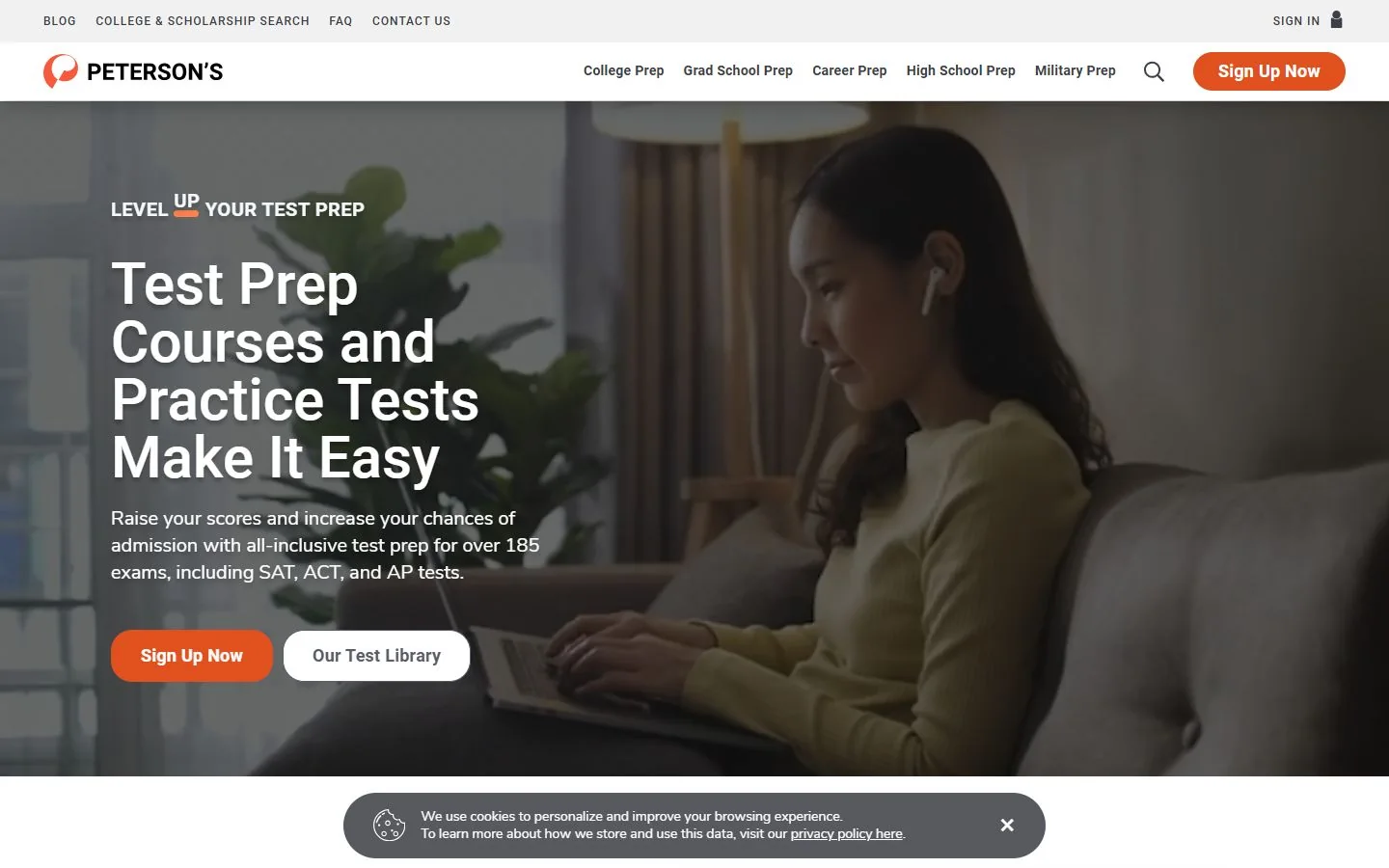 Peterson's · Website screenshot