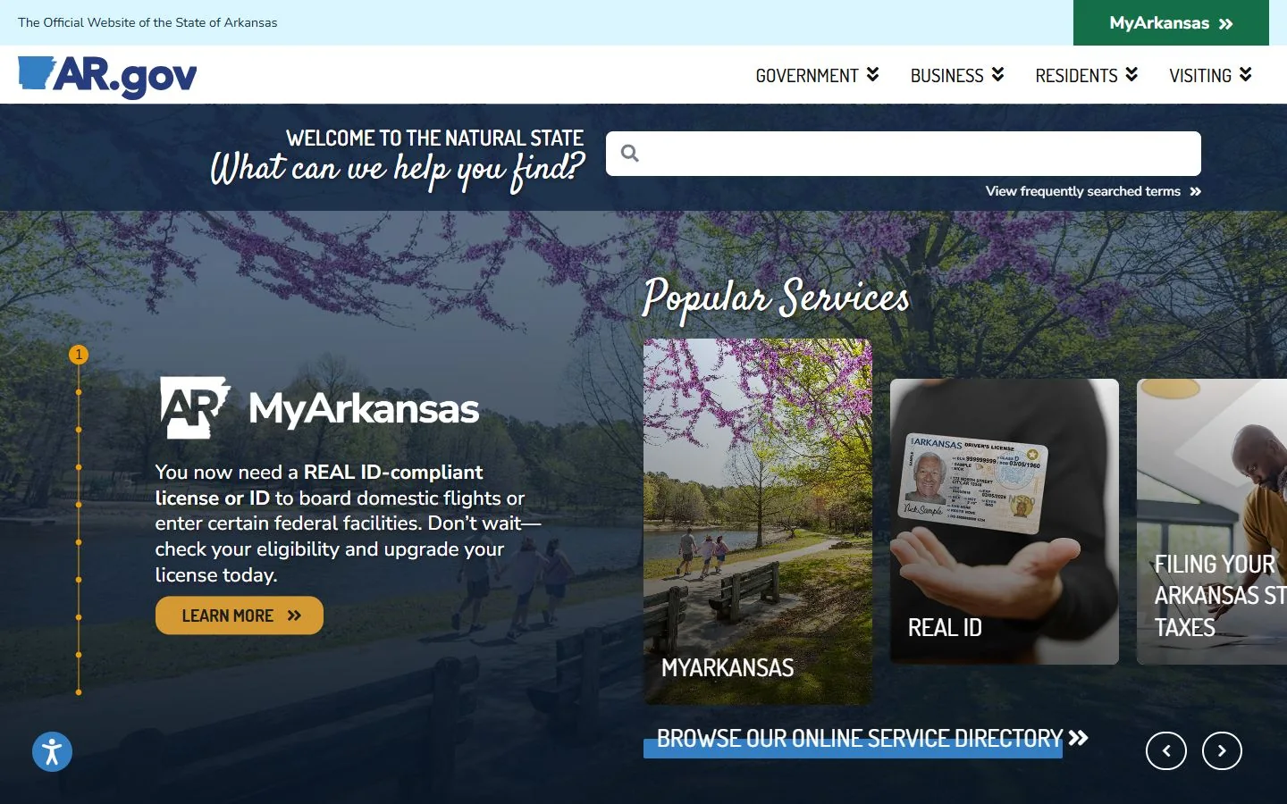 Arkansas · Website screenshot