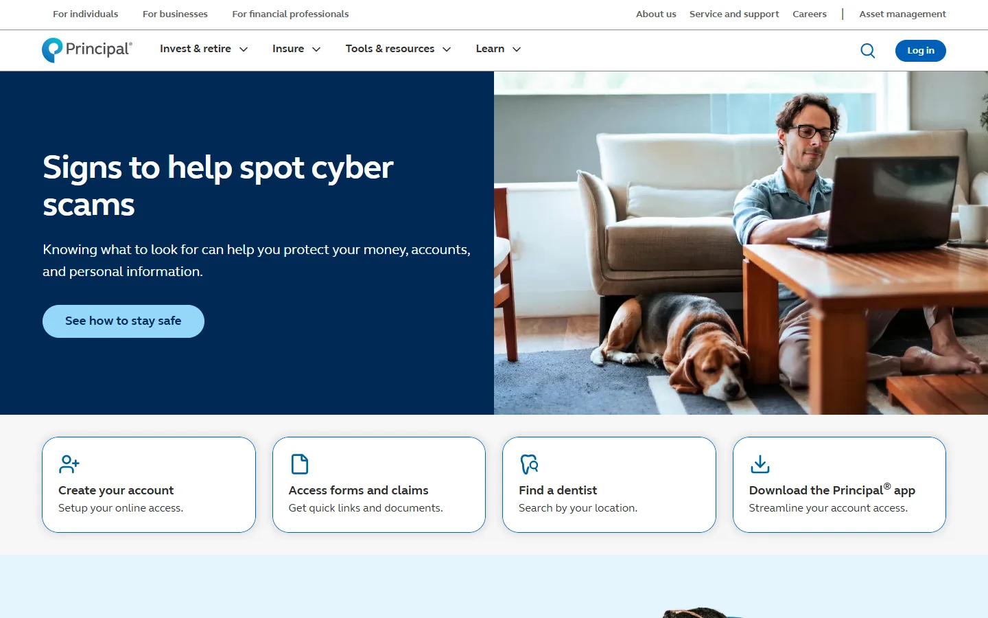 Principal · Website screenshot